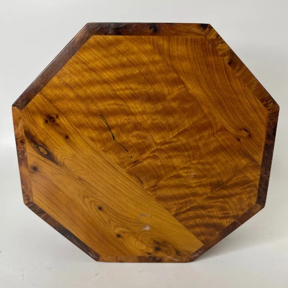 Moroccan Thuya Burl Wood Octagonal Jewelry Box Burl Wooden Inlay Box